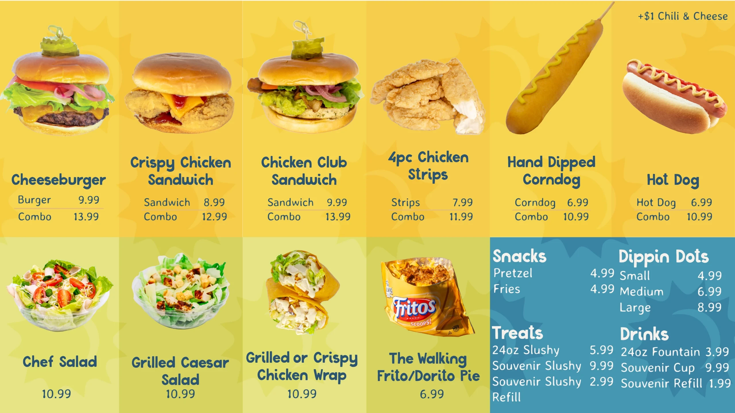 Ray's Cafe menu
